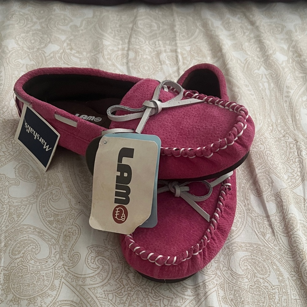 LAM Kids Fuchsia Moccasins
